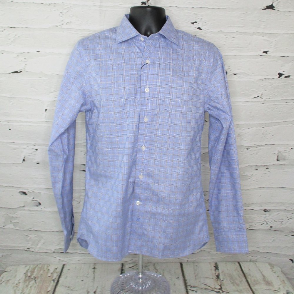 Hickey Freeman Bleecker Plaid Business Casual Shirt